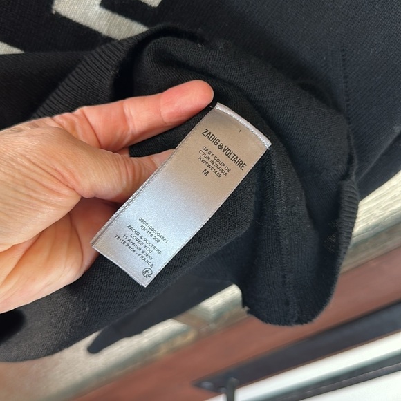 ZADIG & VOLTAIRE
Gaby Graphic Wool & Cashmere Sweatshirt size Medium - Picture 8 of 9